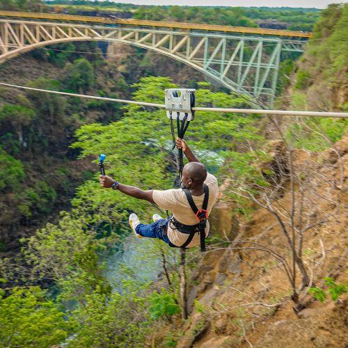 Zipline in Victoria Falls